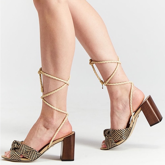 Sam Edelman Women Bodhi Tie Closure Open Toe Sandals, Black/Natural - Picture 3 of 11